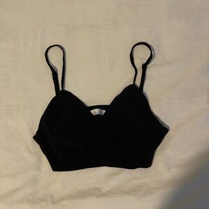 OAK + FORT Knit Black Crop Top